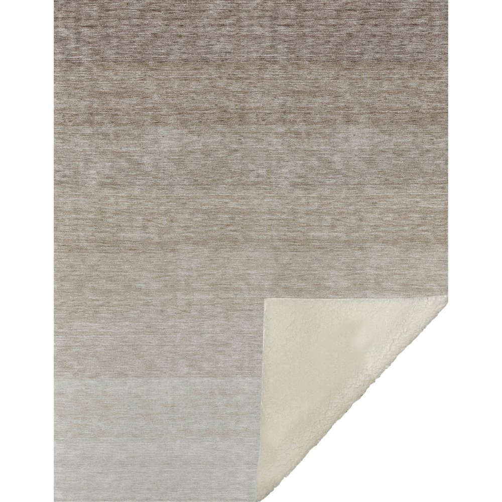 Premium Machine Washable ASB928 Beige 50" x 70" Sherpa Throw Blanket. Picture 1