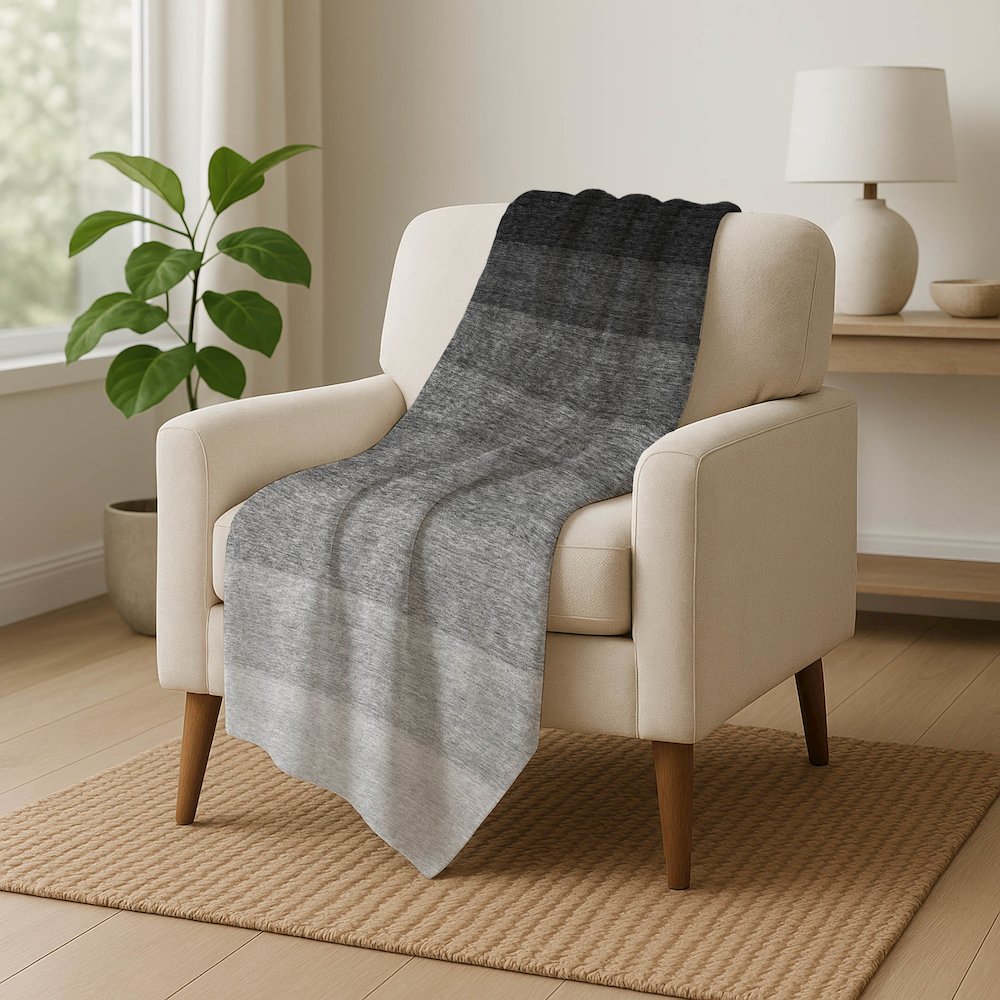 Premium Machine Washable ASB928 Black 50" x 70" Sherpa Throw Blanket. Picture 5