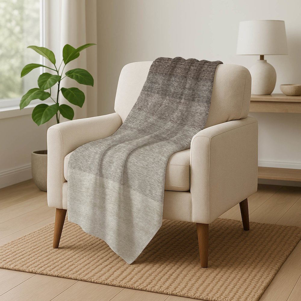 Premium Machine Washable ASB928 Brown 50" x 70" Sherpa Throw Blanket. Picture 5