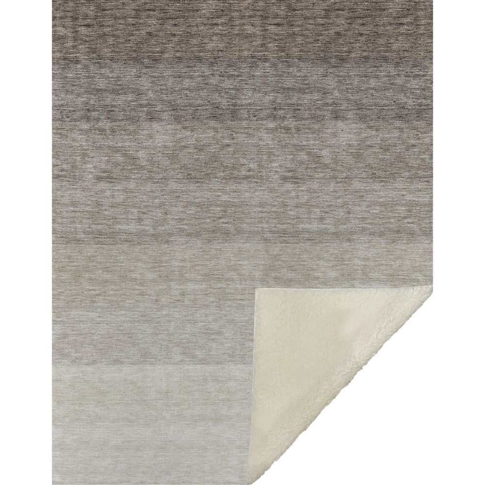 Premium Machine Washable ASB928 Brown 50" x 70" Sherpa Throw Blanket. Picture 1