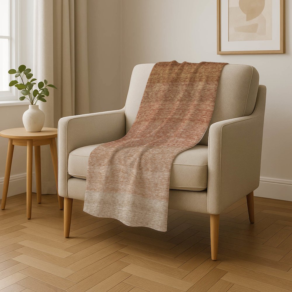 Premium Machine Washable ASB928 Paprika 50" x 70" Sherpa Throw Blanket. Picture 4