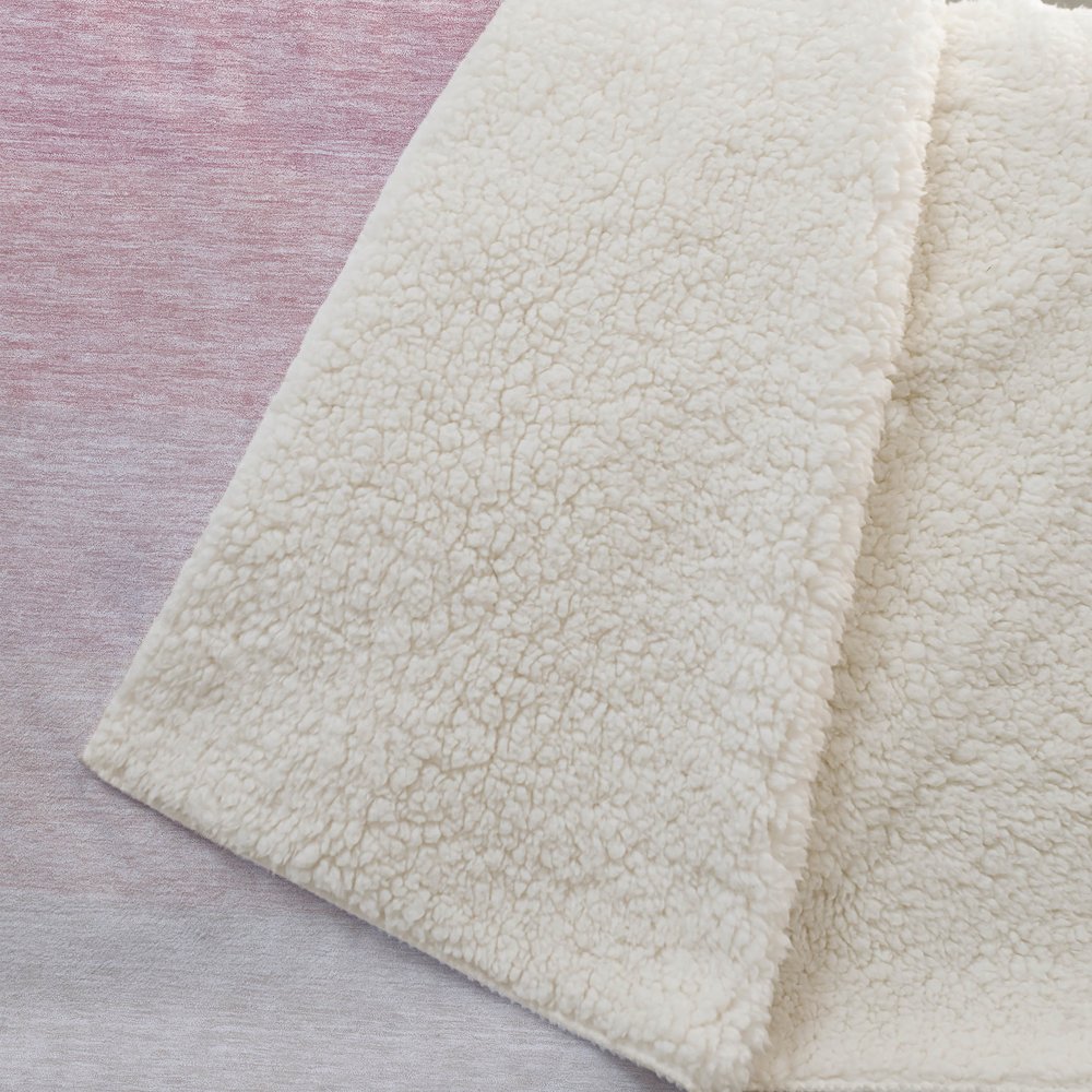Premium Machine Washable ASB928 Pink 50" x 70" Sherpa Throw Blanket. Picture 2