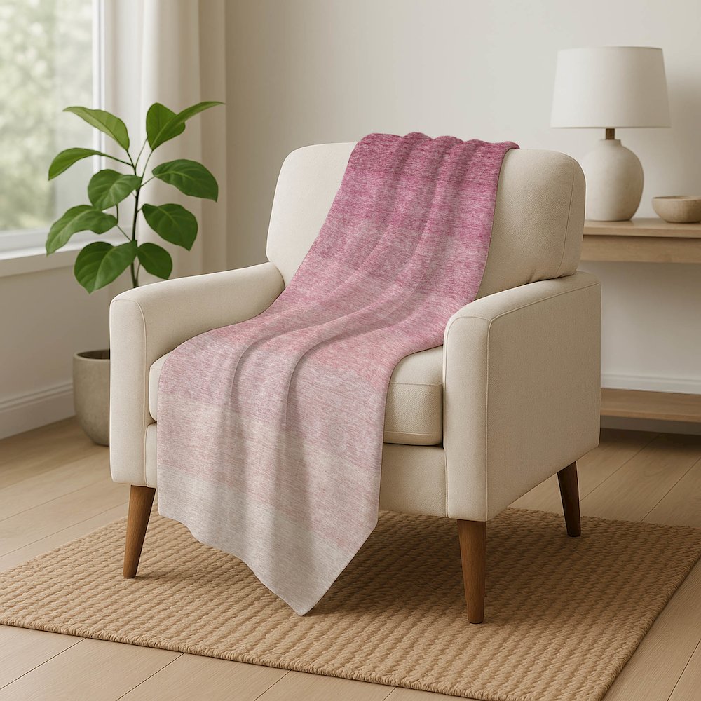 Premium Machine Washable ASB928 Pink 50" x 70" Sherpa Throw Blanket. Picture 5