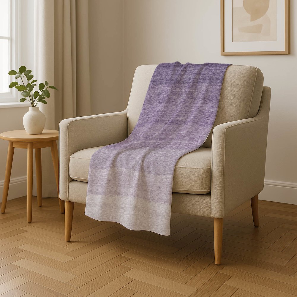 Premium Machine Washable ASB928 Purple 50" x 70" Sherpa Throw Blanket. Picture 4