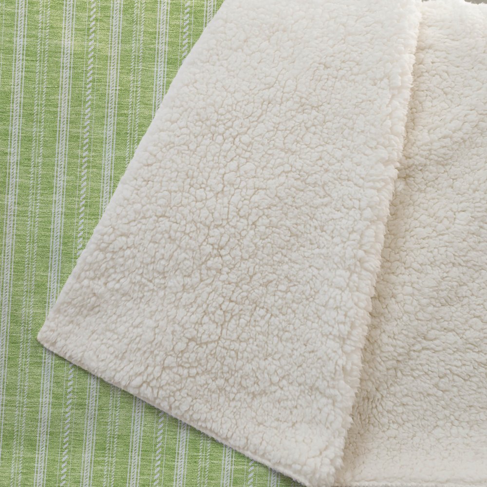 Premium Machine Washable ASB929 Lime 50" x 70" Sherpa Throw Blanket. Picture 2