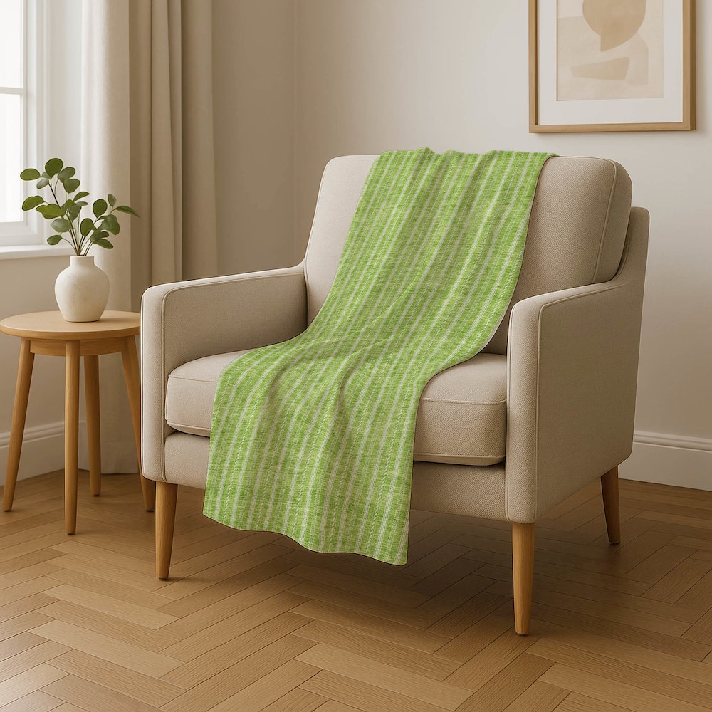 Premium Machine Washable ASB929 Lime 50" x 70" Sherpa Throw Blanket. Picture 4