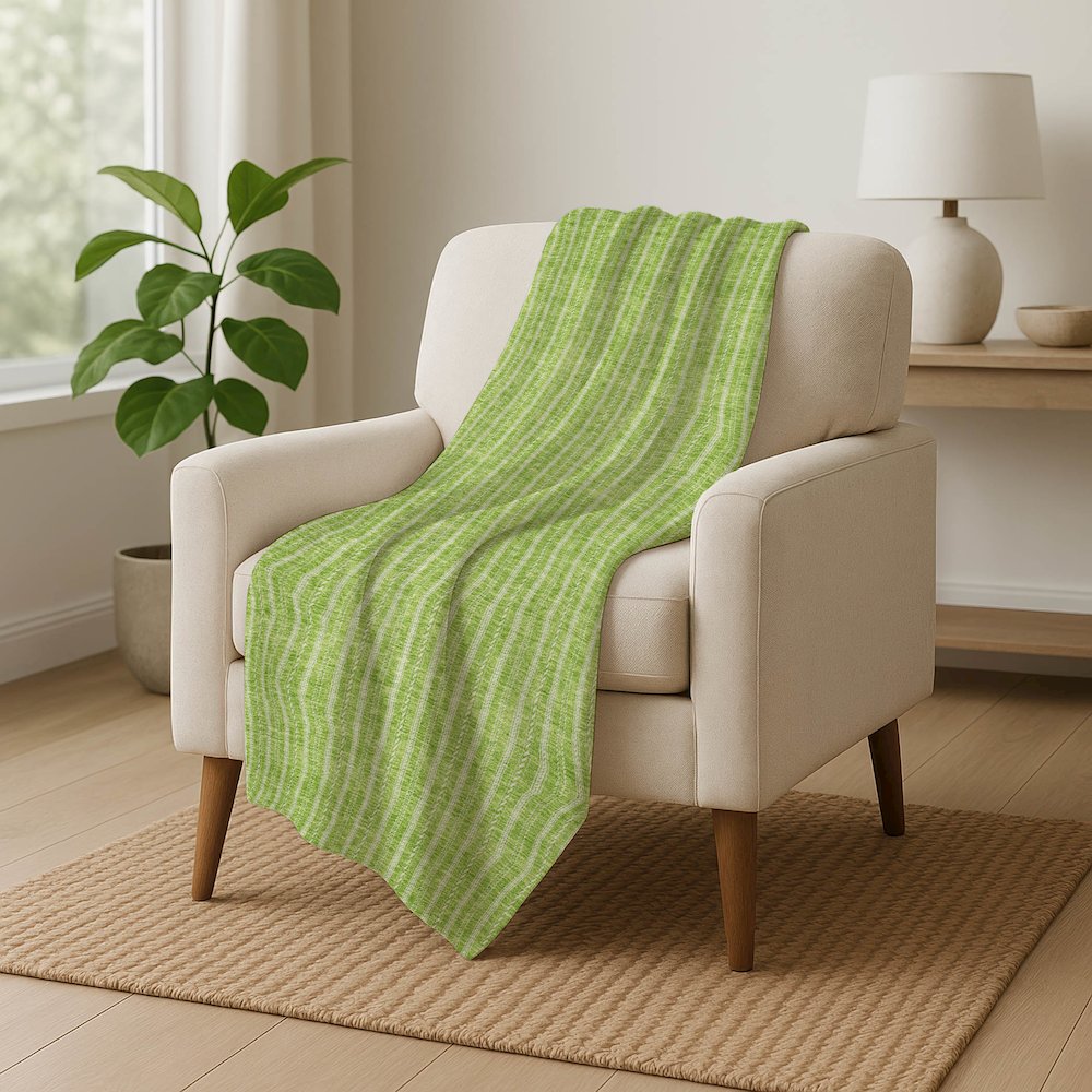 Premium Machine Washable ASB929 Lime 50" x 70" Sherpa Throw Blanket. Picture 5