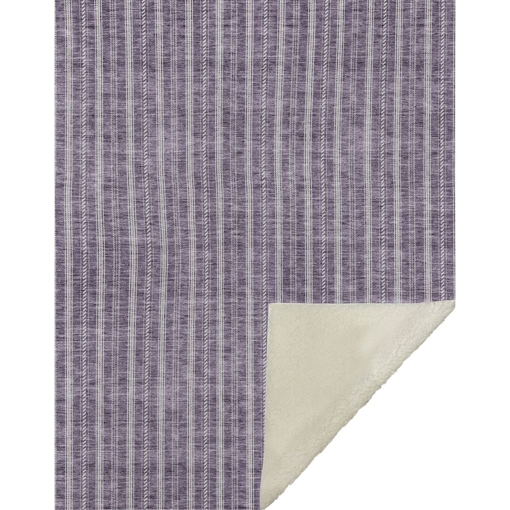 Premium Machine Washable ASB929 Purple 50" x 70" Sherpa Throw Blanket. Picture 1