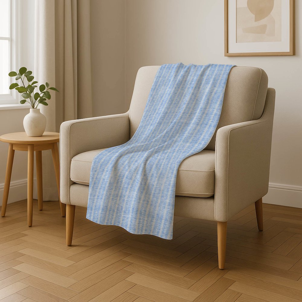 Premium Machine Washable ASB929 Sky 50" x 70" Sherpa Throw Blanket. Picture 4