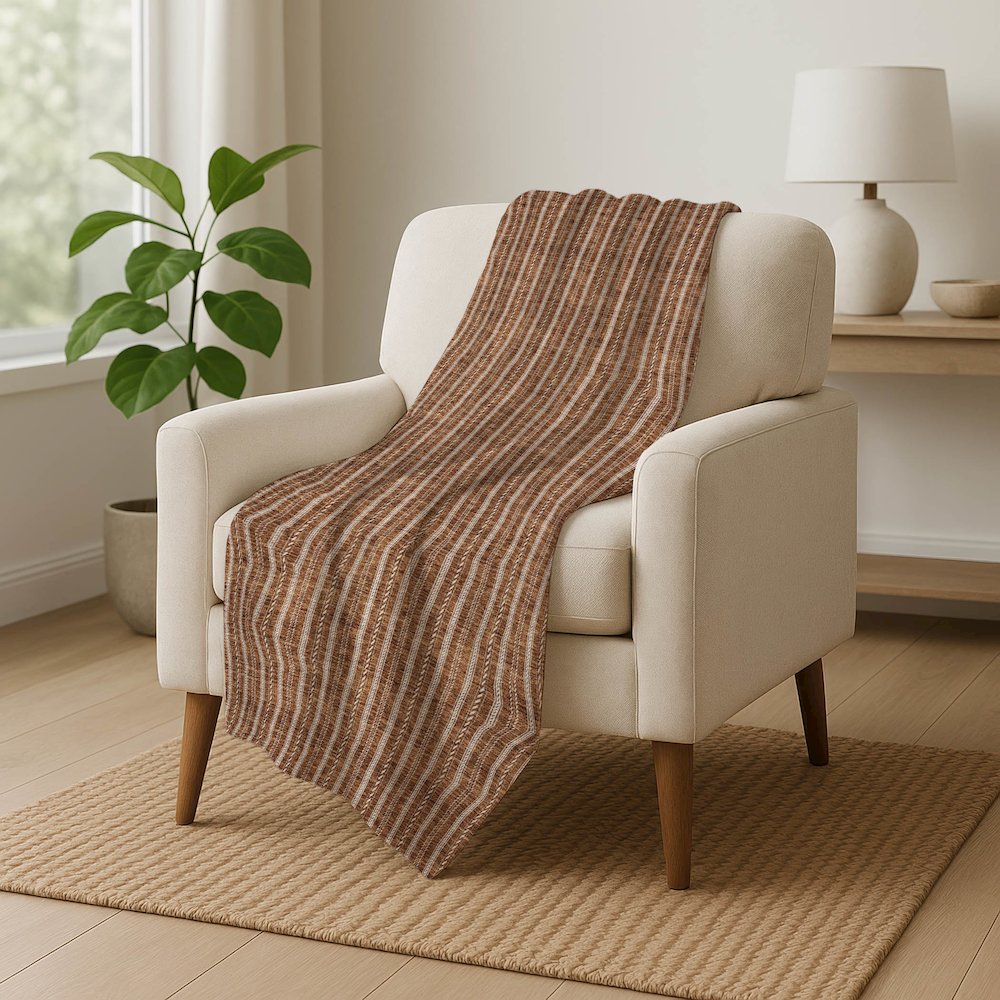 Premium Machine Washable ASB929 Terracotta 50" x 70" Sherpa Throw Blanket. Picture 5