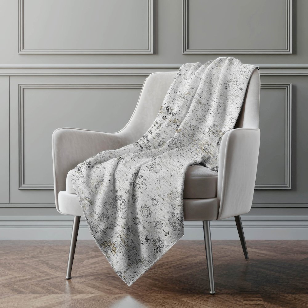 Premium Machine Washable ASB92 Dove 50" x 70" Sherpa Throw Blanket. Picture 5