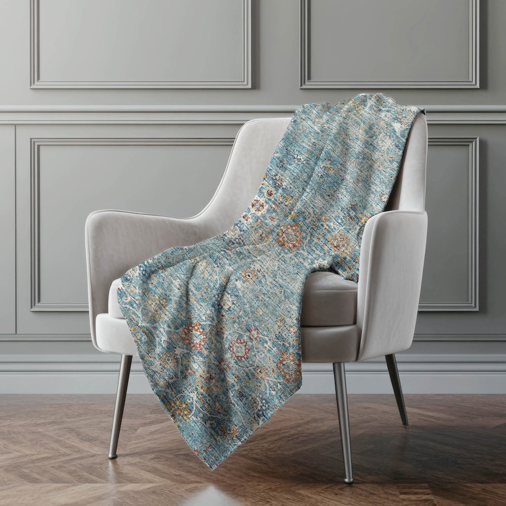 Premium Machine Washable ASB92 Multi 50" x 70" Sherpa Throw Blanket. Picture 5