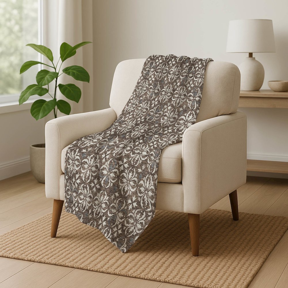 Premium Machine Washable ASB930 Brown 50" x 70" Sherpa Throw Blanket. Picture 5