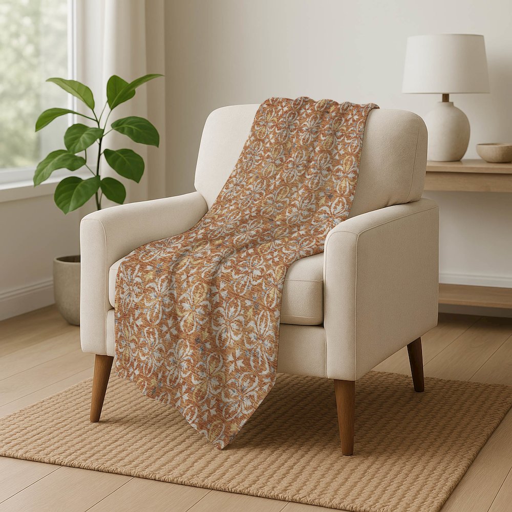 Premium Machine Washable ASB930 Copper 50" x 70" Sherpa Throw Blanket. Picture 5