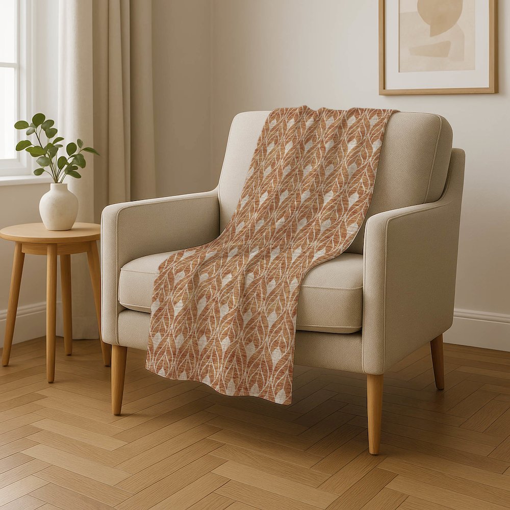 Premium Machine Washable ASB931 Copper 50" x 70" Sherpa Throw Blanket. Picture 4