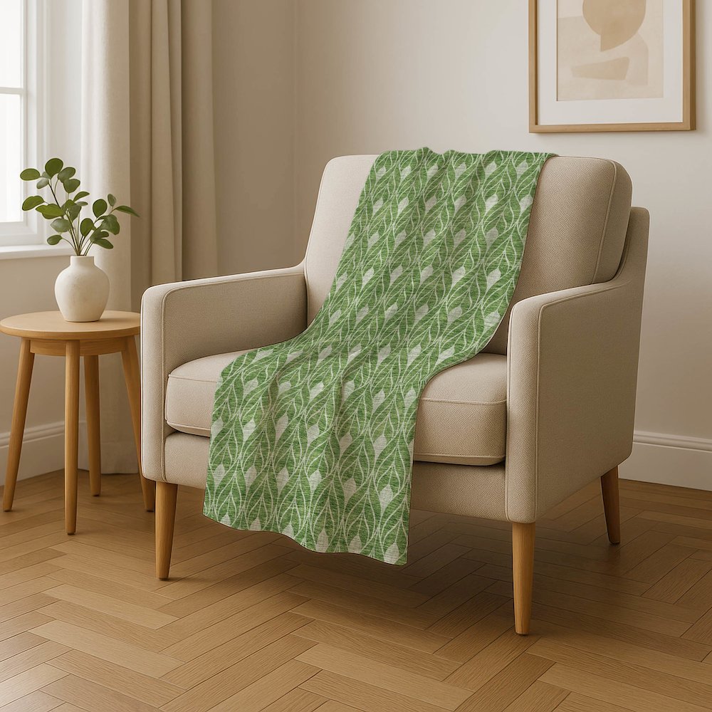 Premium Machine Washable ASB931 Green 50" x 70" Sherpa Throw Blanket. Picture 4