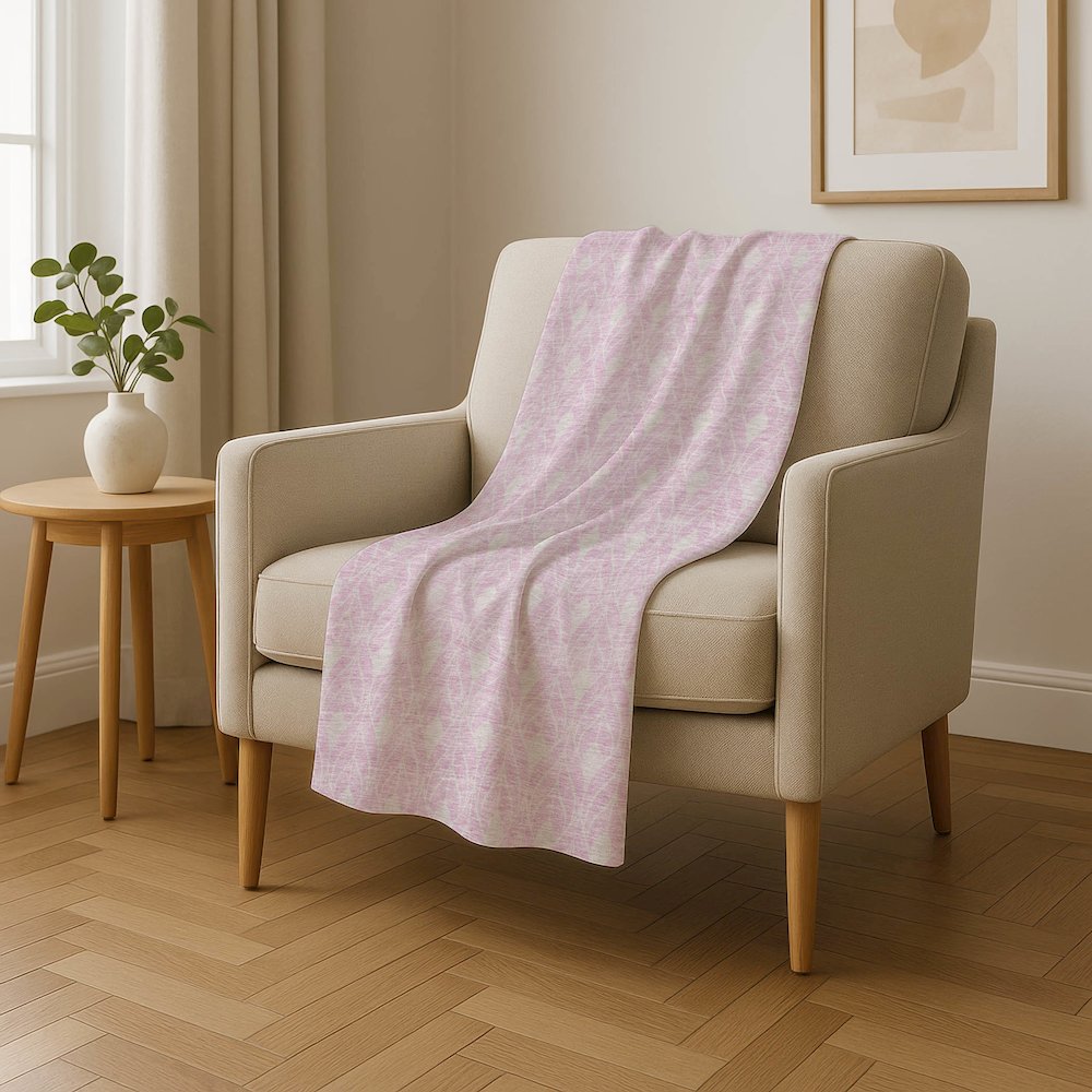 Premium Machine Washable ASB931 Pink 50" x 70" Sherpa Throw Blanket. Picture 4