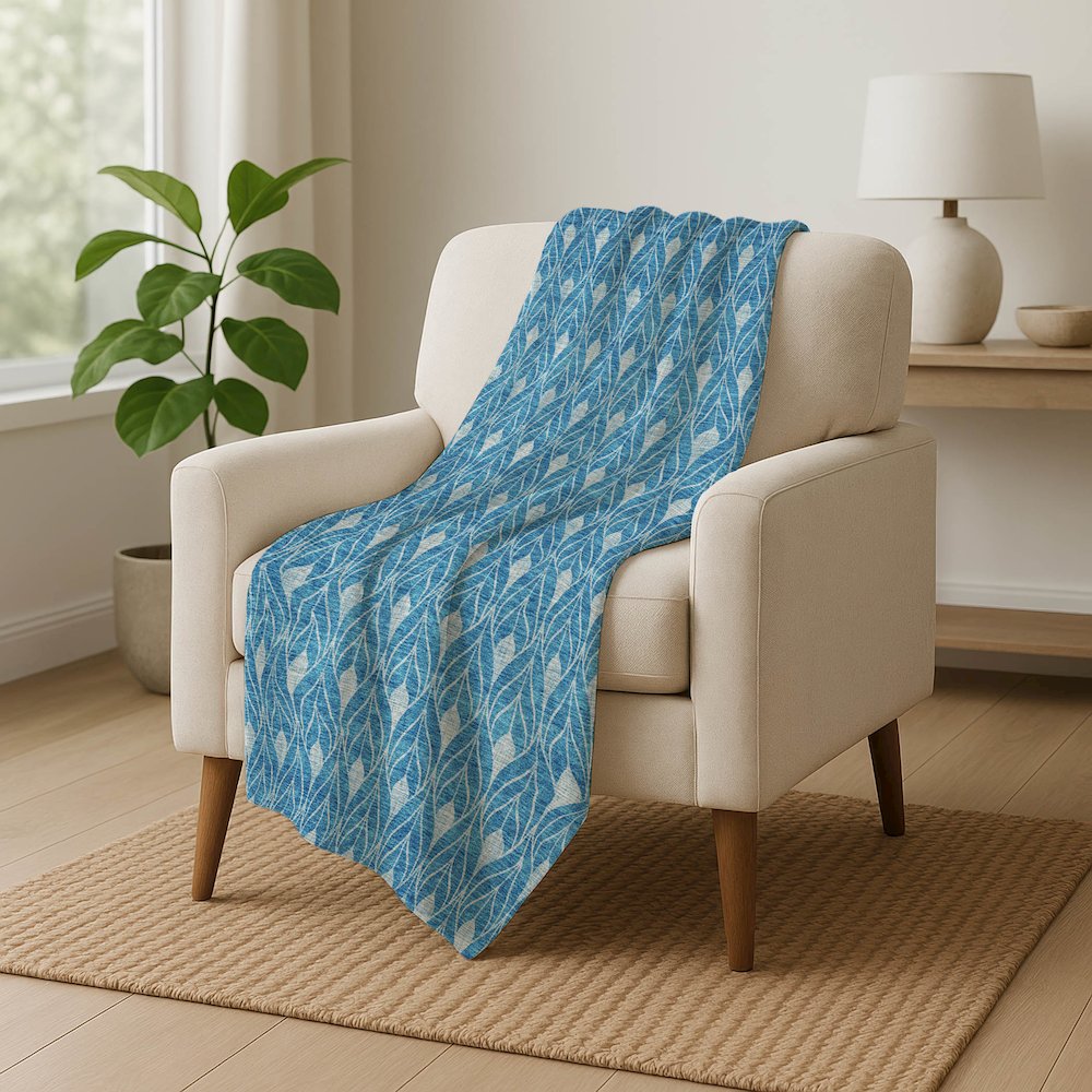 Premium Machine Washable ASB931 Teal 50" x 70" Sherpa Throw Blanket. Picture 5