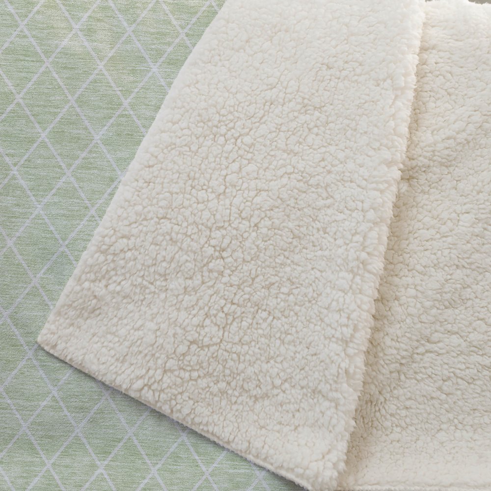 Premium Machine Washable ASB932 Mint 50" x 70" Sherpa Throw Blanket. Picture 2