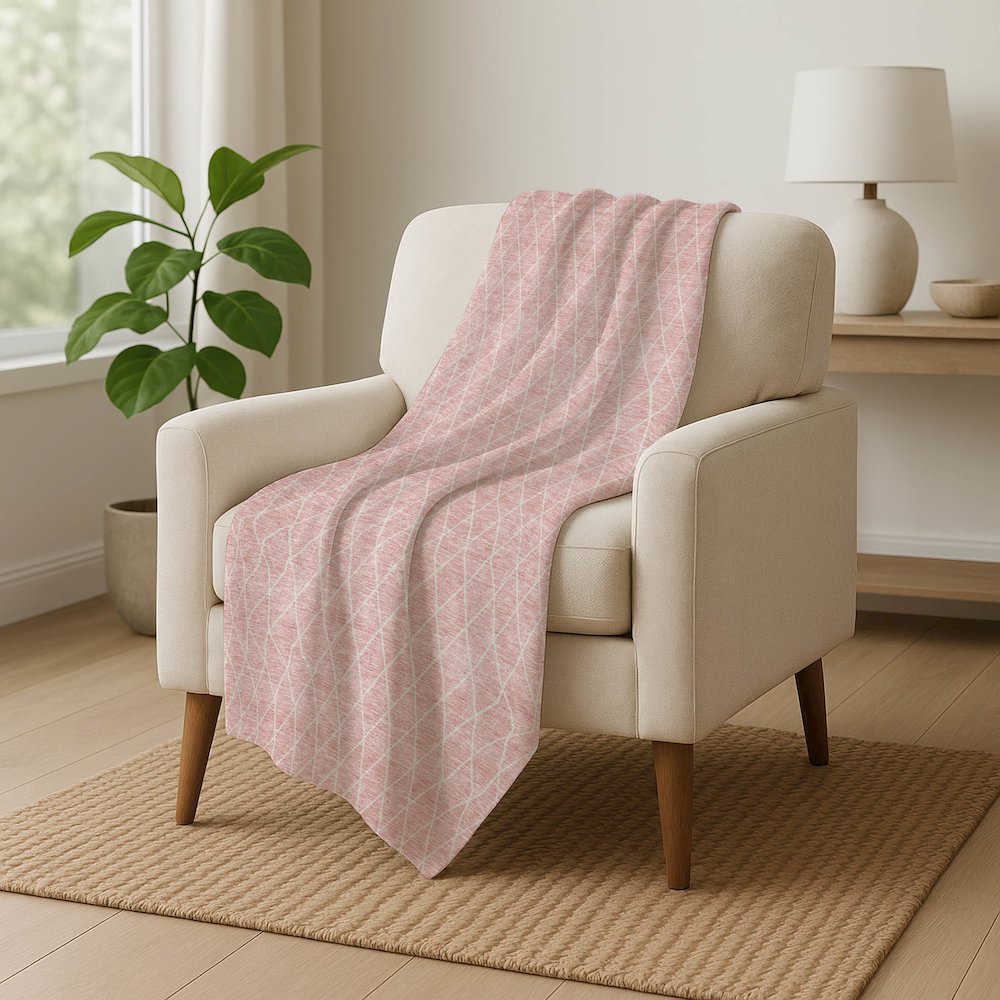 Premium Machine Washable ASB932 Pink 50" x 70" Sherpa Throw Blanket. Picture 5