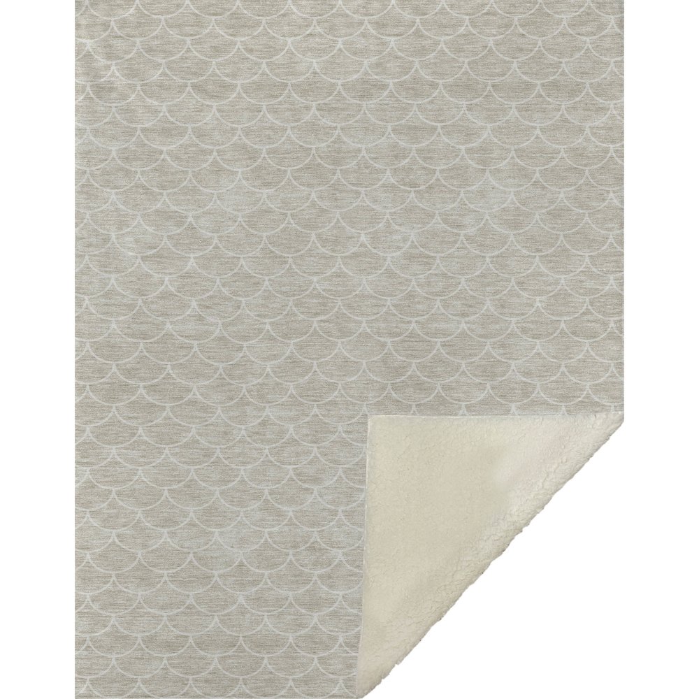 Premium Machine Washable ASB933 Beige 50" x 70" Sherpa Throw Blanket. Picture 1