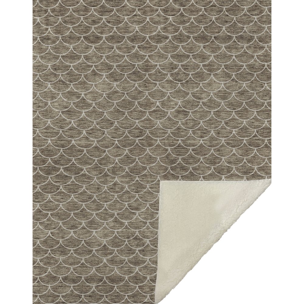 Premium Machine Washable ASB933 Brown 50" x 70" Sherpa Throw Blanket. Picture 1