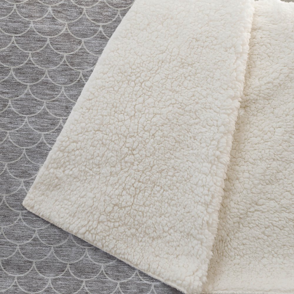 Premium Machine Washable ASB933 Taupe 50" x 70" Sherpa Throw Blanket. Picture 2