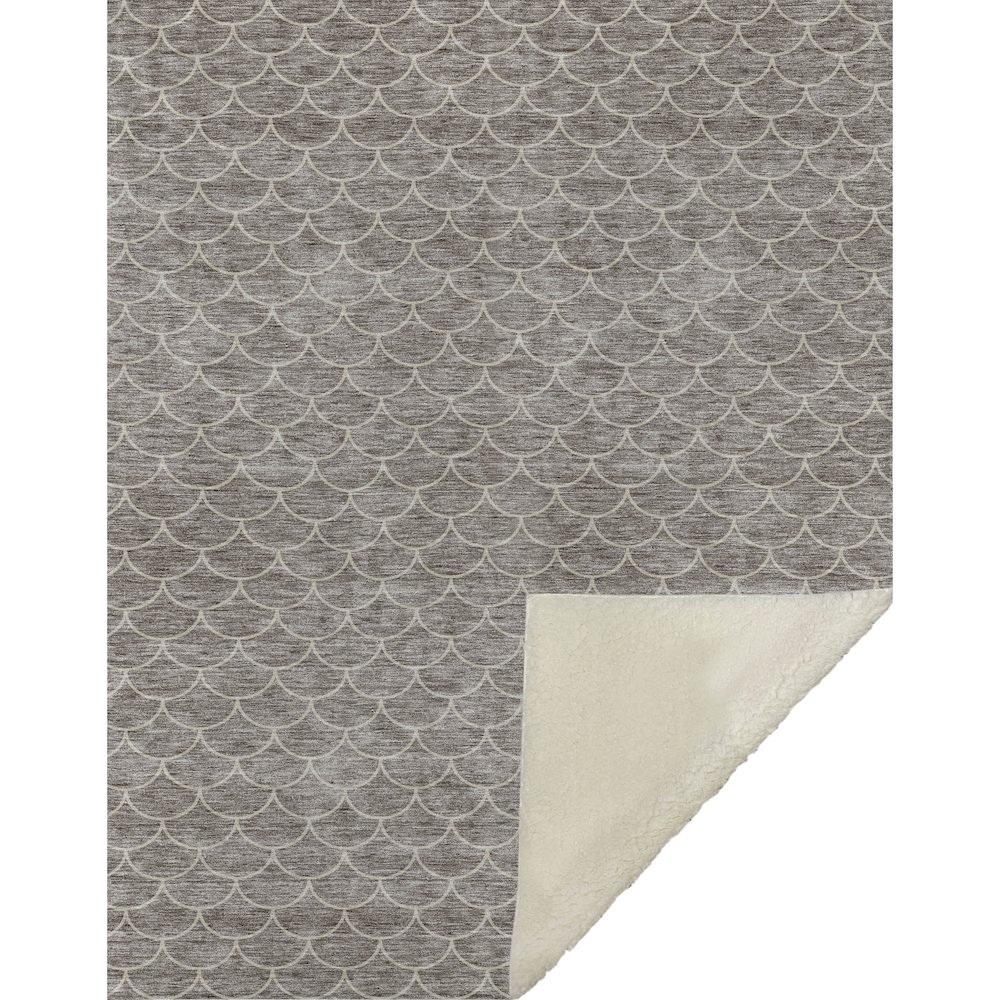Premium Machine Washable ASB933 Taupe 50" x 70" Sherpa Throw Blanket. Picture 1