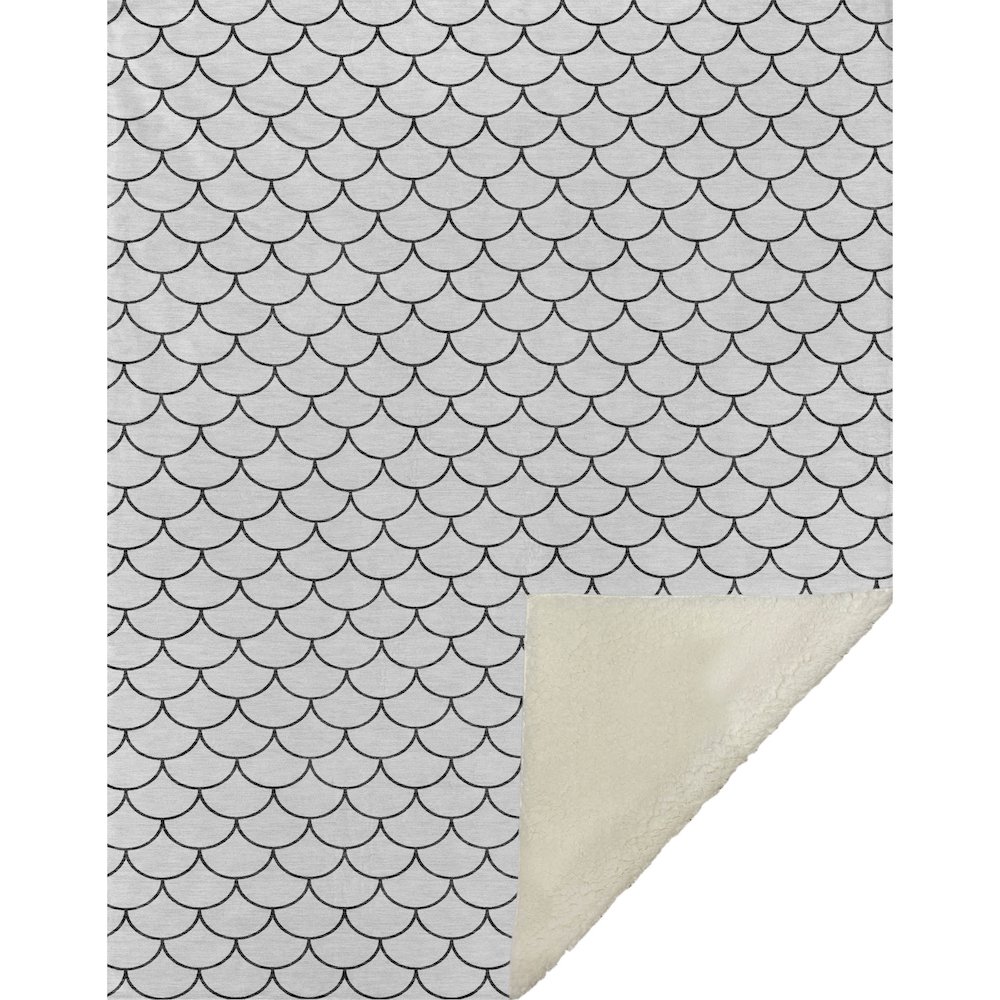 Premium Machine Washable ASB933 White 50" x 70" Sherpa Throw Blanket. Picture 1