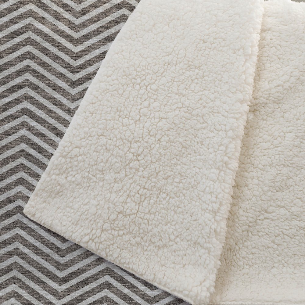 Premium Machine Washable ASB934 Brown 50" x 70" Sherpa Throw Blanket. Picture 2