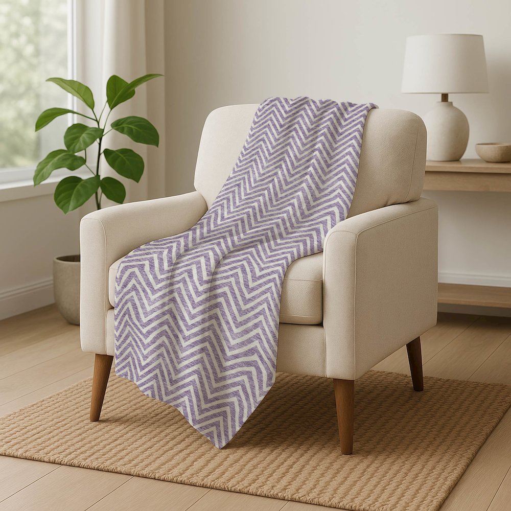 Premium Machine Washable ASB934 Lilac 50" x 70" Sherpa Throw Blanket. Picture 5