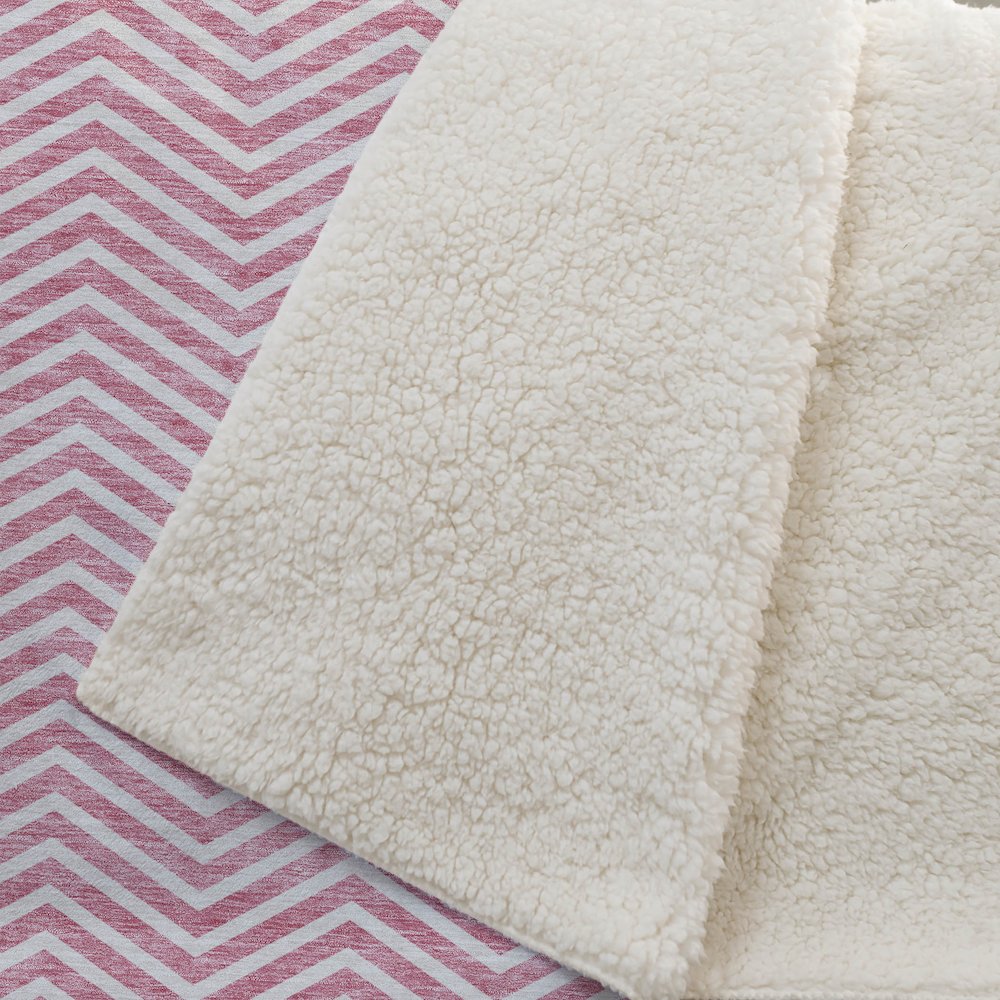 Premium Machine Washable ASB934 Pink 50" x 70" Sherpa Throw Blanket. Picture 2