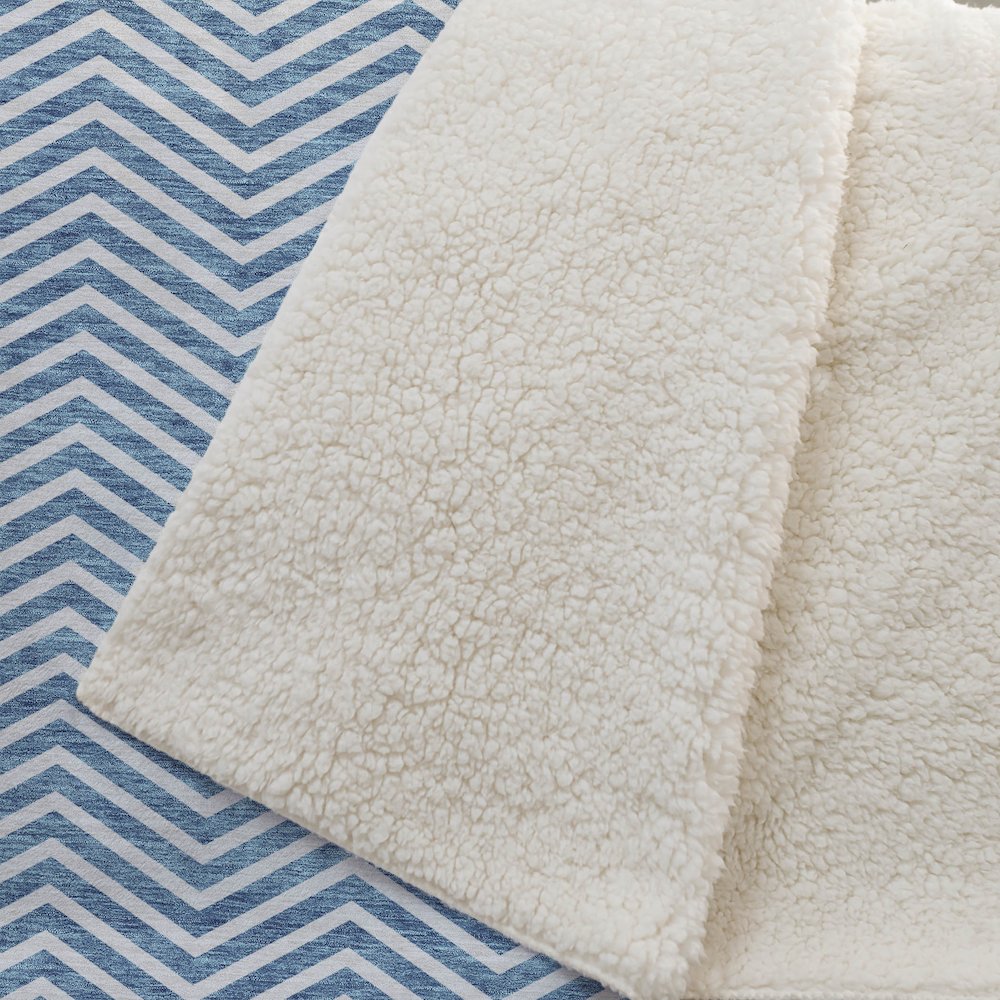 Premium Machine Washable ASB934 Teal 50" x 70" Sherpa Throw Blanket. Picture 2