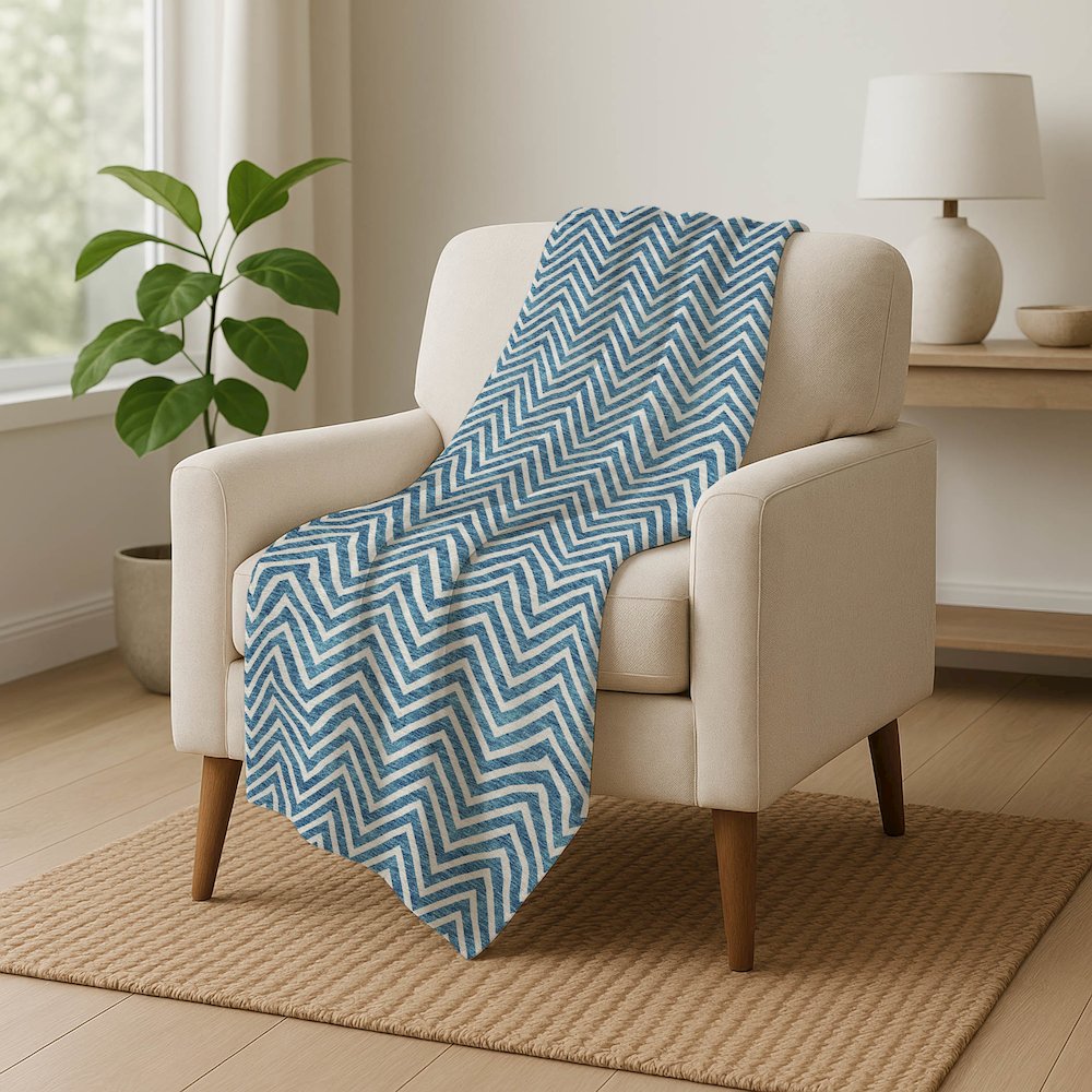 Premium Machine Washable ASB934 Teal 50" x 70" Sherpa Throw Blanket. Picture 5