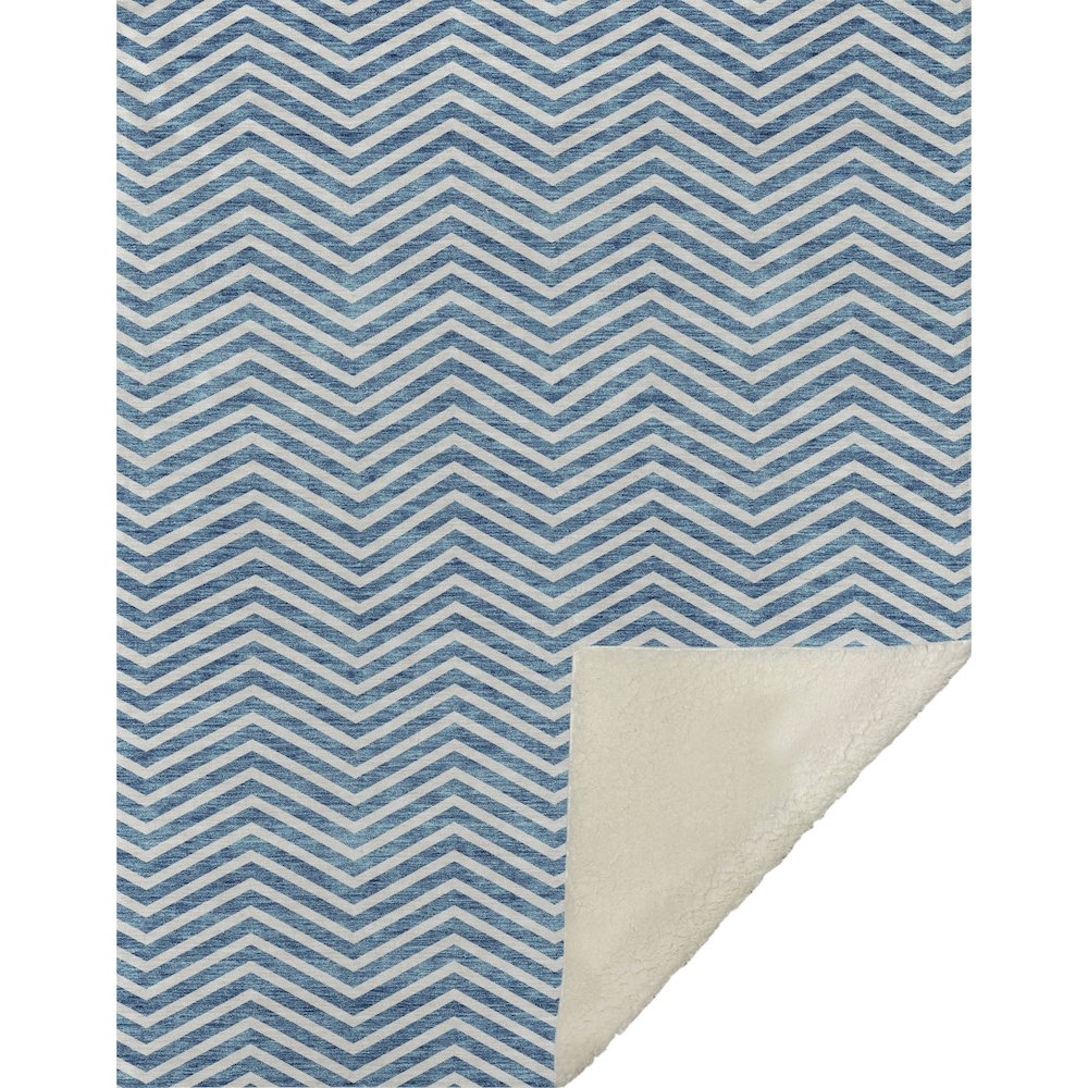 Premium Machine Washable ASB934 Teal 50" x 70" Sherpa Throw Blanket. Picture 1