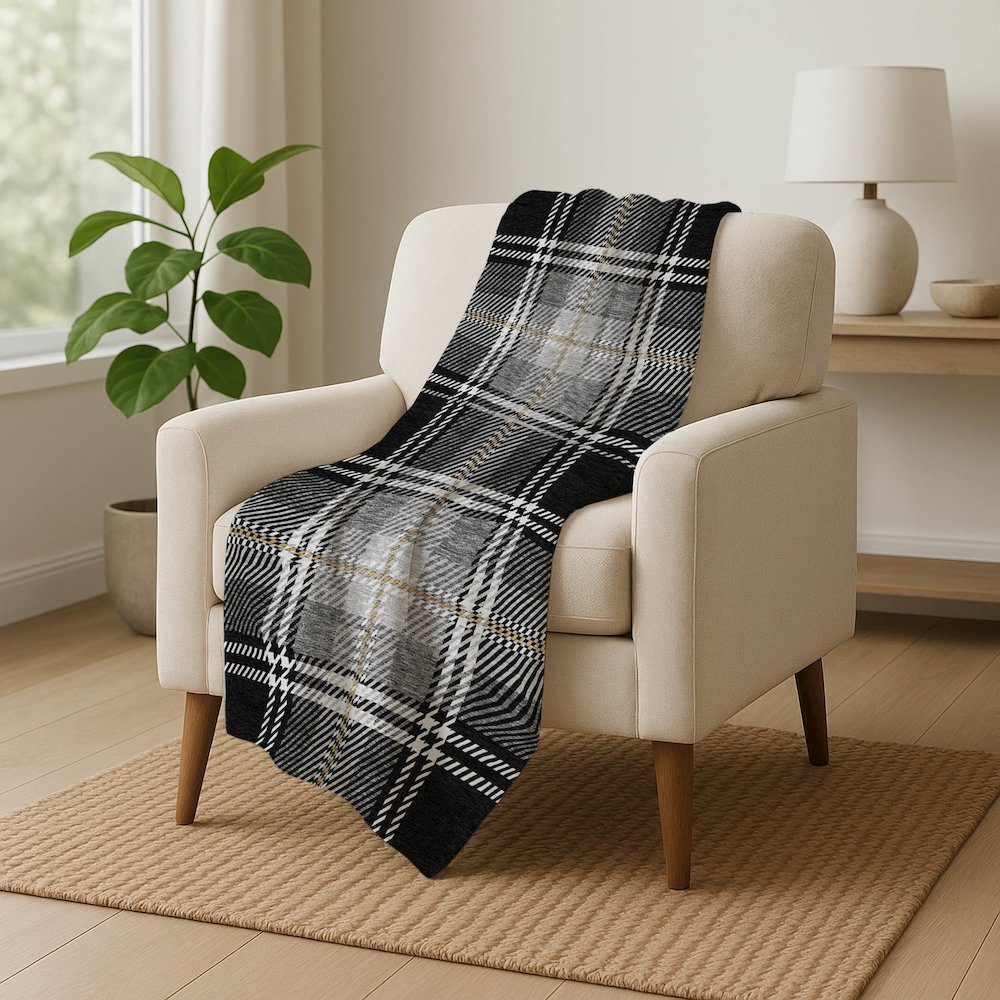 Premium Machine Washable ASB935 Black 50" x 70" Sherpa Throw Blanket. Picture 5