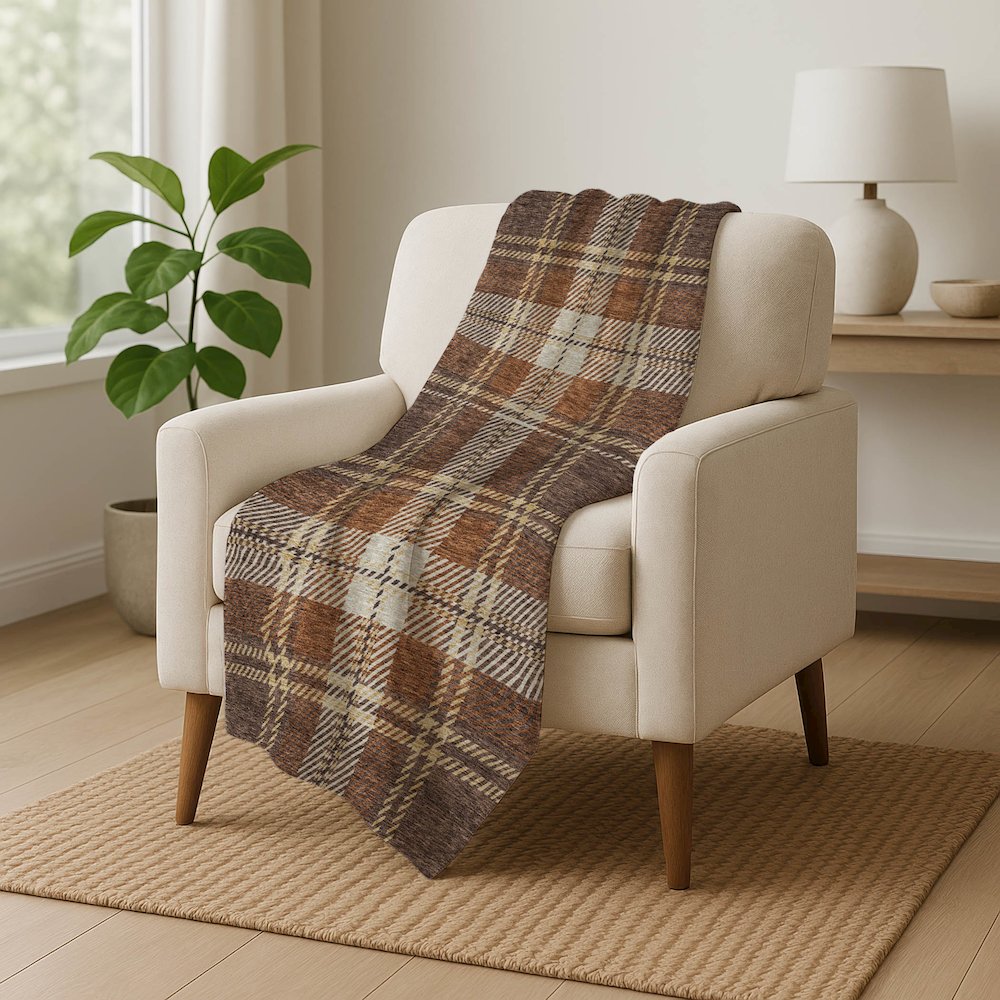 Premium Machine Washable ASB935 Chocolate 50" x 70" Sherpa Throw Blanket. Picture 5