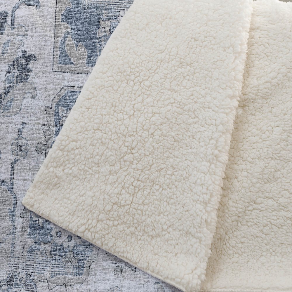 Premium Machine Washable ASB93 Blue 50" x 70" Sherpa Throw Blanket. Picture 2