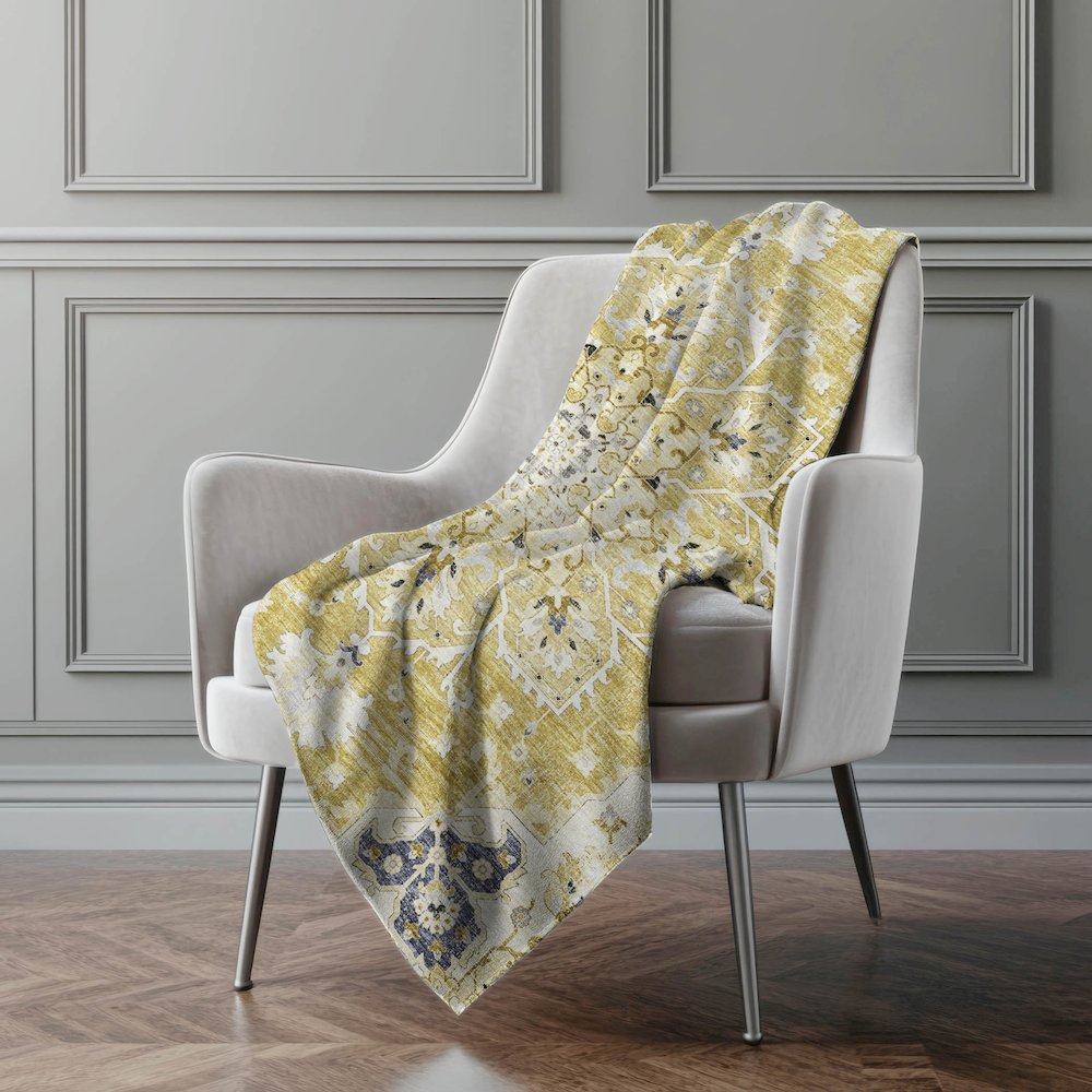 Premium Machine Washable ASB93 Gilded 50" x 70" Sherpa Throw Blanket. Picture 5