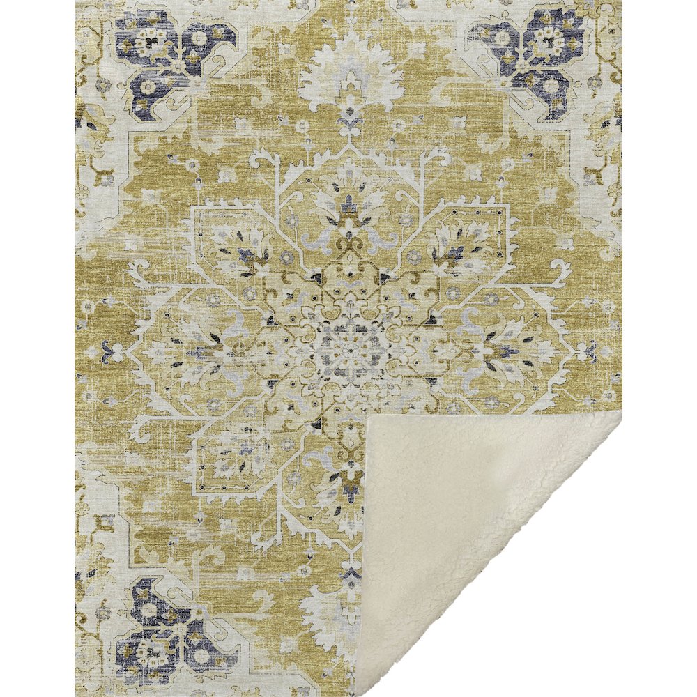 Premium Machine Washable ASB93 Gilded 50" x 70" Sherpa Throw Blanket. Picture 1