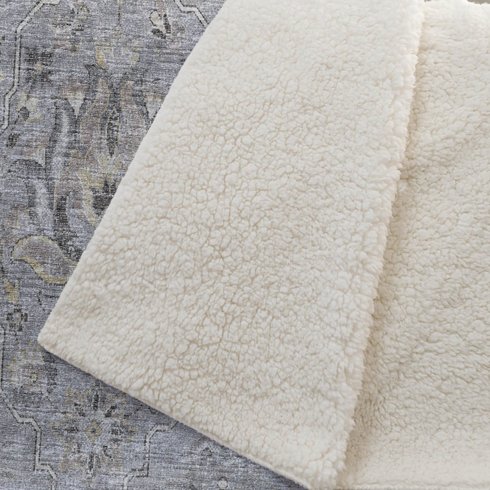 Premium Machine Washable ASB94 Ash 50" x 70" Sherpa Throw Blanket. Picture 2