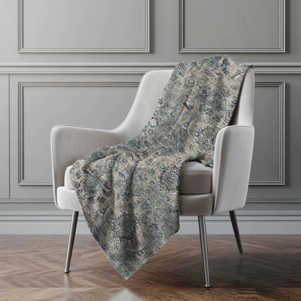 Premium Machine Washable ASB95 River 50" x 70" Sherpa Throw Blanket. Picture 5