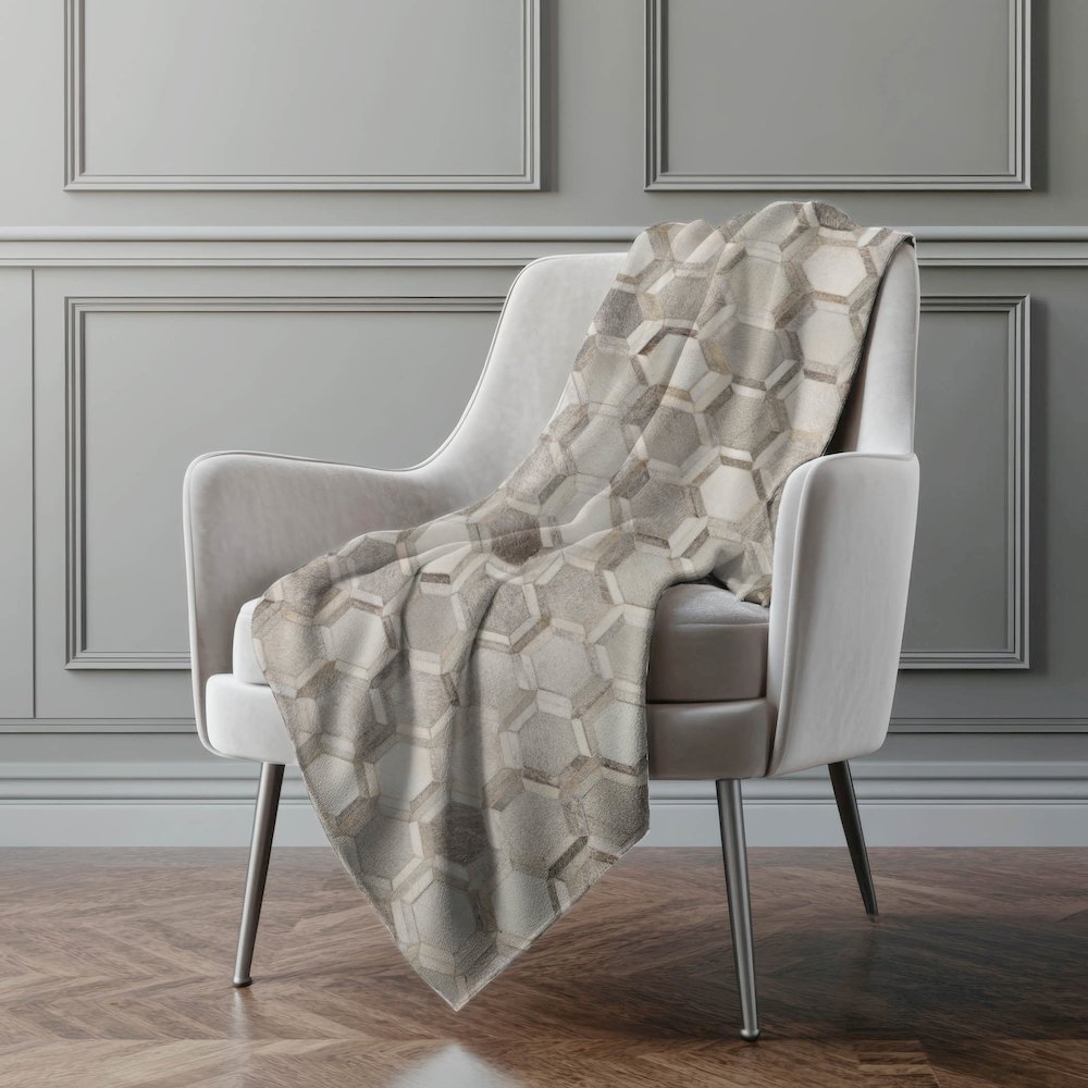 Premium Machine Washable ASB97 Gray 50" x 70" Sherpa Throw Blanket. Picture 5