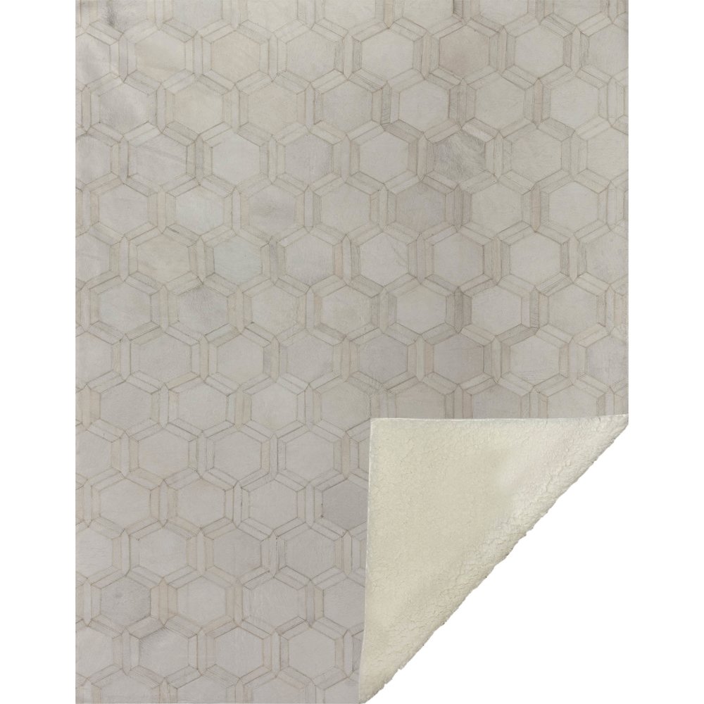 Premium Machine Washable ASB97 Ivory 50" x 70" Sherpa Throw Blanket. Picture 1