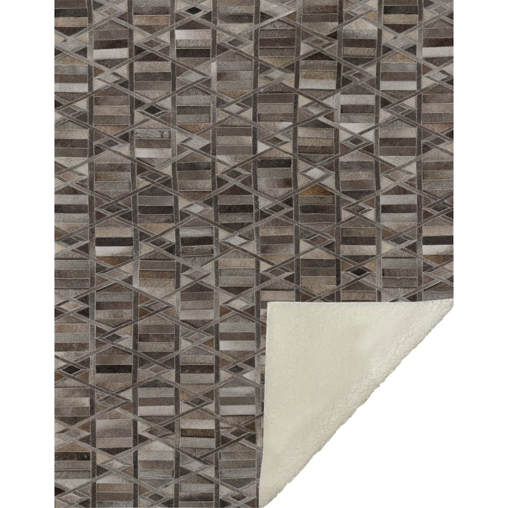 Premium Machine Washable ASB99 Gray 50" x 70" Sherpa Throw Blanket. Picture 1