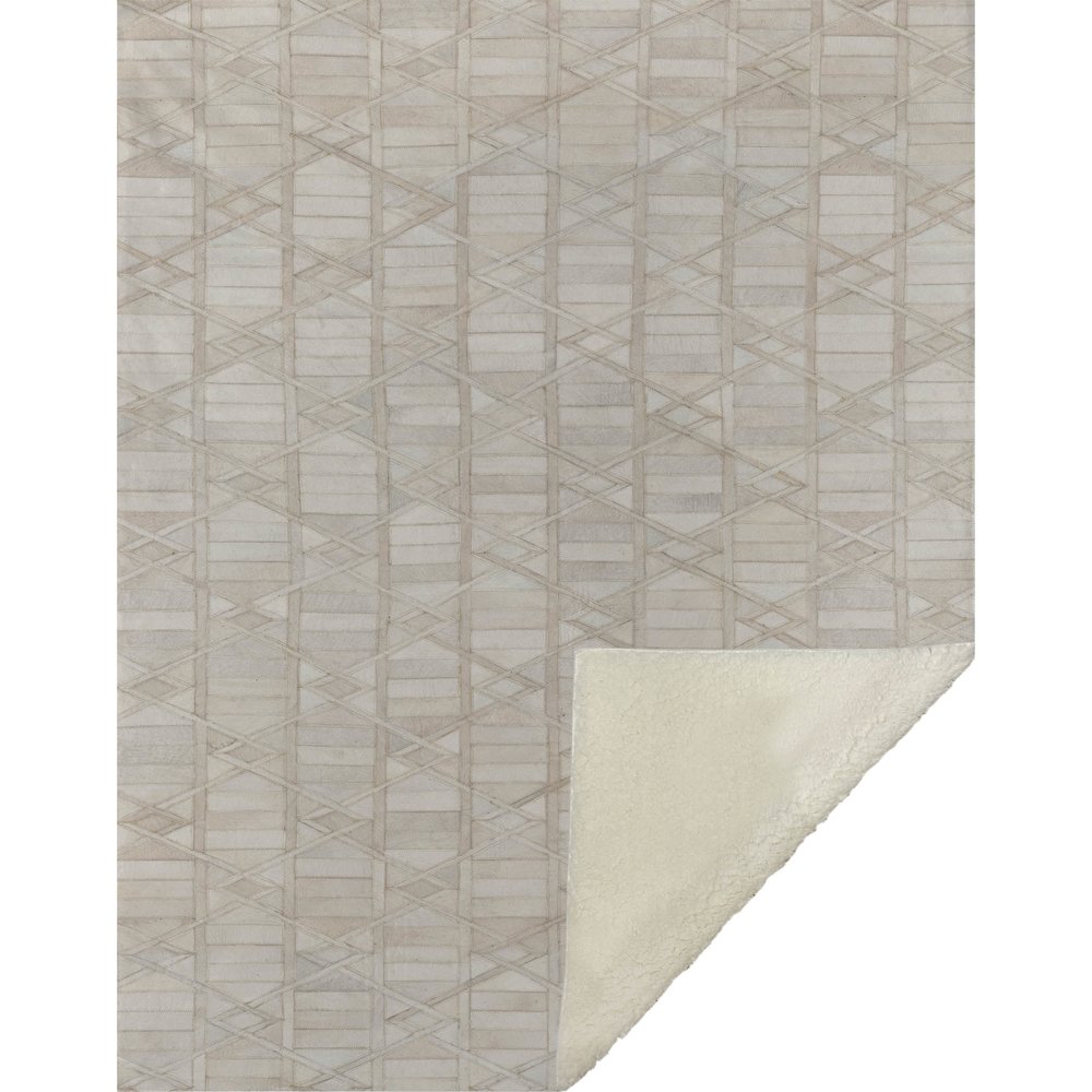 Premium Machine Washable ASB99 Ivory 50" x 70" Sherpa Throw Blanket. Picture 1