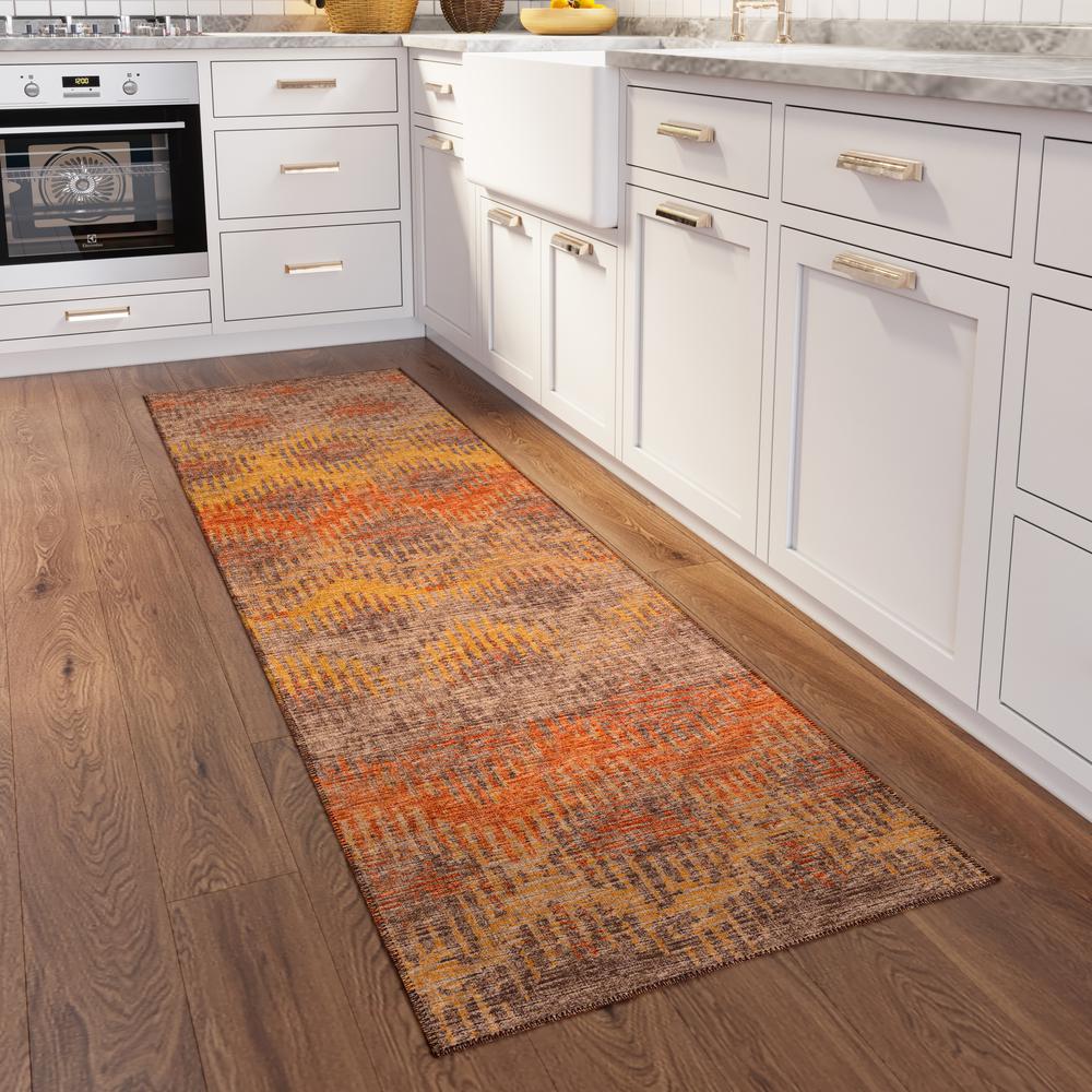 Bravado Canyon Transitional Chevron 2'3" x 7'6" Runner Rug Canyon ABV39. Picture 1