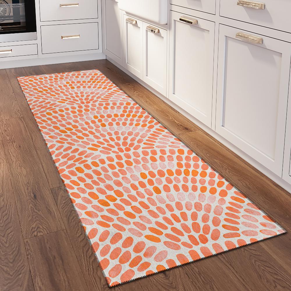Indoor/Outdoor Surfside ASR37 Peach Washable 2'3" x 7'6" Runner Rug. Picture 2