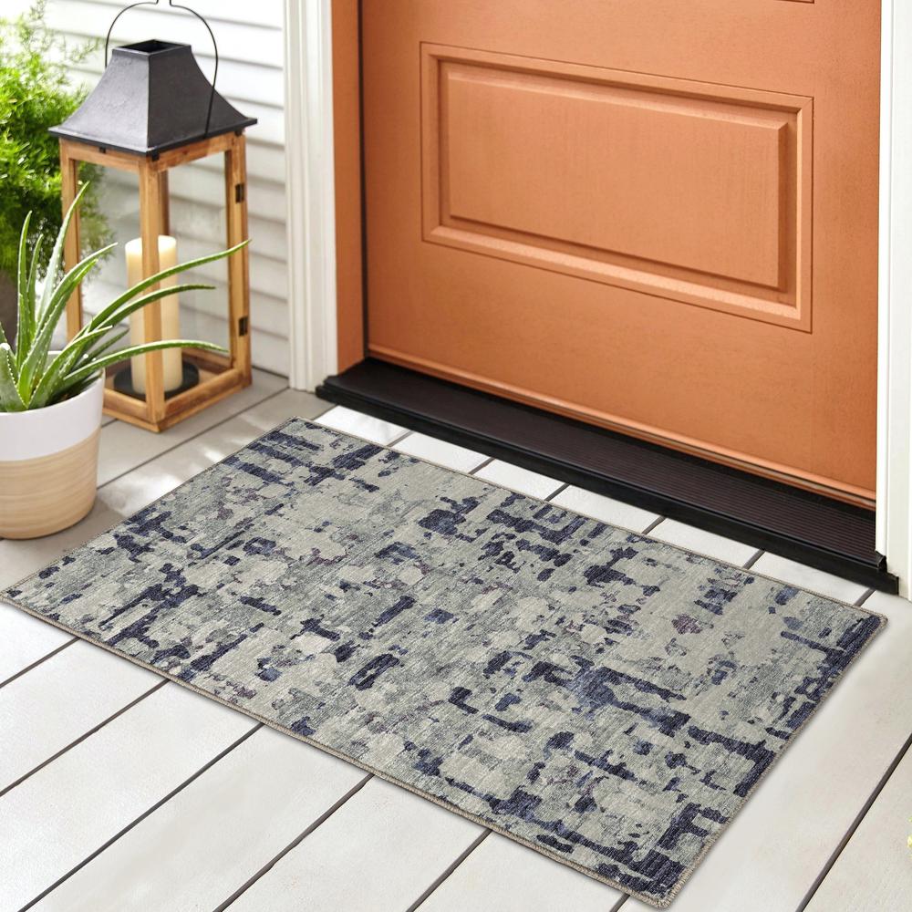 Brisbane BR5 Eggplant 1'8" x 2'6" Rug. Picture 2