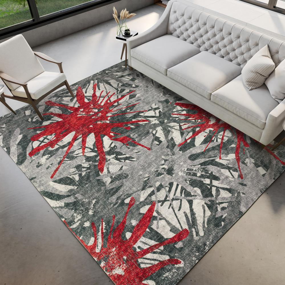 Brisbane BR6 Scarlet 3' x 5' Rug. Picture 2